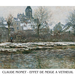 Poster Monet "Zapada la Vetheuil"