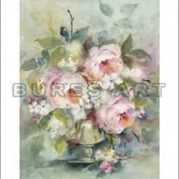 Poster Trandafiri roz in vaza