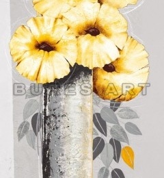 Tablou decorativ ''Flori galbene in vaza I'', inramat