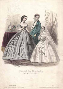 Gravura colorata - Moda pariziana - 1861