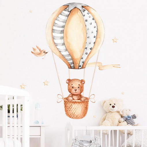 Sticker perete copii - Ursulet in balon