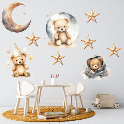 Sticker pentru copii "Ursuletul cu capul in nori"