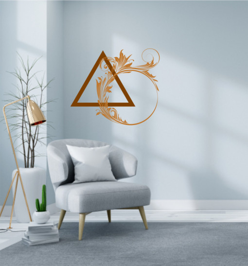 Triunghiul cu flori - sticker decorativ