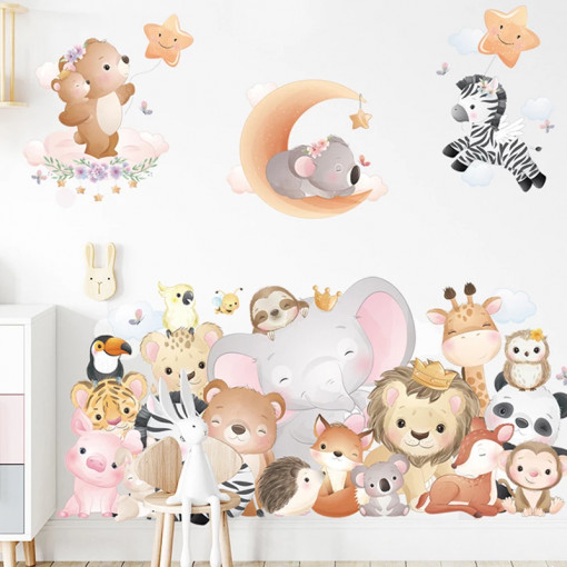Sticker perete copii Animalute ingramadite