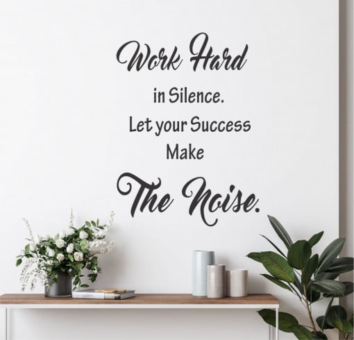 Work hard - sticker decorativ