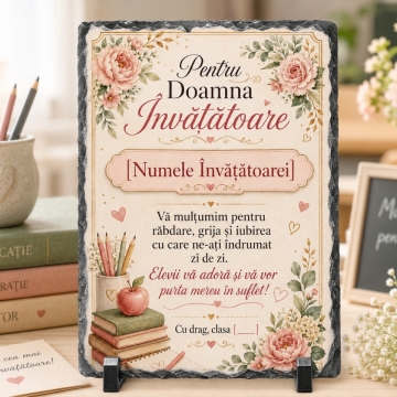 Ardezie – Pentru doamna invatatoare - model vertical