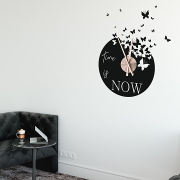 Sticker ceas de perete Time is now 3