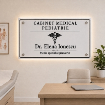 Decor acrilic iluminat - Cabinet medical pediatrie (interior)