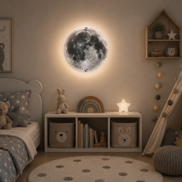 Lampă de veghe din plexiglas cu iluminare LED -Luna