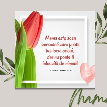 Tablou canvas Mama este unica!