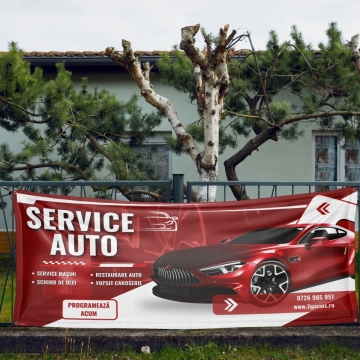 Banner personalizat - Service auto - rosu