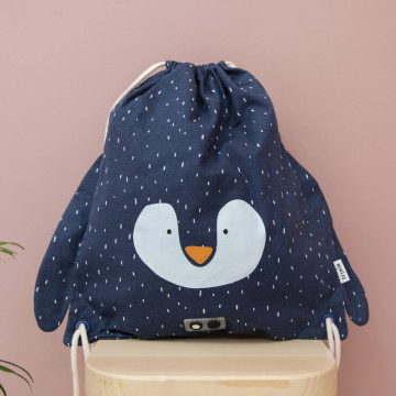 pinguin albastru-geanta cu snur