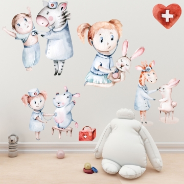 Sticker pentru copii - Vizita la medic 150x120cm