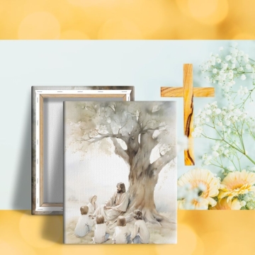 Tablou canvas Iisus Hristos si copiii