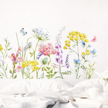 Buchet de flori colorate - sticker perete