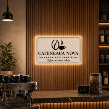 Decor acrilic iluminat - Cafenea