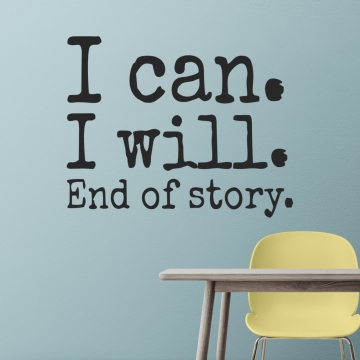 Sticker Educativ motivațional – I can and I wll