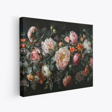 Tablou canvas Bujori multicolori
