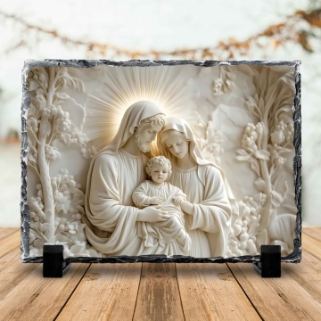 Ardezie cu Efect 3D – Iosif, Maria si Pruncul Iisus