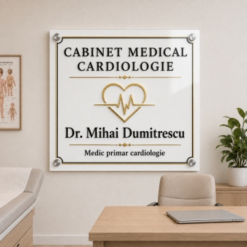 Decor acrilic - Cabinet medical cardiologie (2 culori)