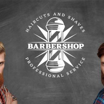 sticker perete barber alb