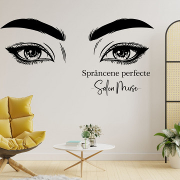 Sticker perete personalizabil pentru salon de sprancene 2