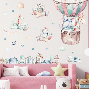 Sticker zbor deasupra orasului