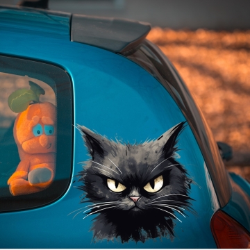 Sticker auto - Pisica incruntata