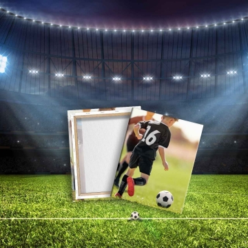 Tablou canvas personalizat Iubitor de fotbal