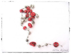 colier ''red cherry''