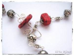 colier ''red cherry'' - Img 3