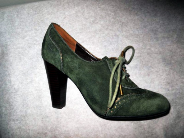 Botine verzi "B. Cavalli" repro anii '70