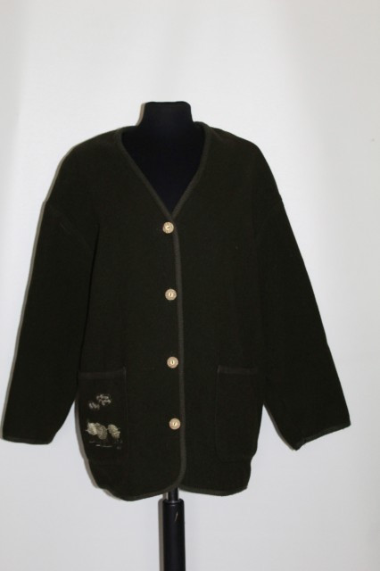 Cardigan tirolez kaki anii '80