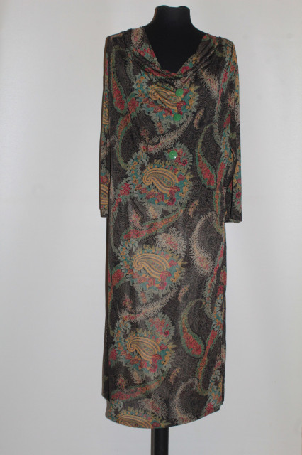 Rochie print paisley Cacharel anii 70