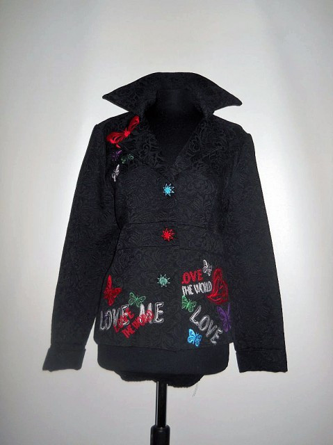 Jacheta retro broderie anii '90
