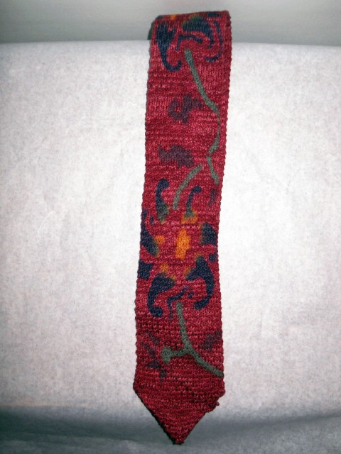 Cravata vintage din tricot anii '60