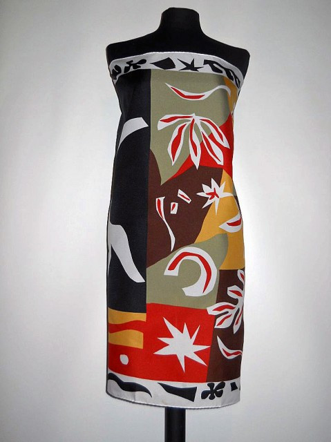 Esarfa vintage print abstract anii '70
