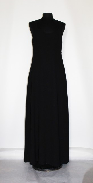 Rochie de seara din crepe negru "Nicole Miller" anii '80 - '90