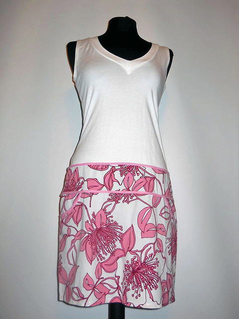 Rochie flori roz repro anii '70