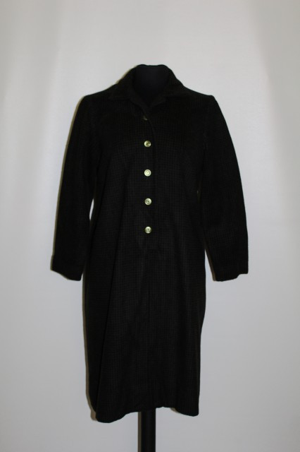 Rochie vintage carouri verde cu negru anii '50 - '60