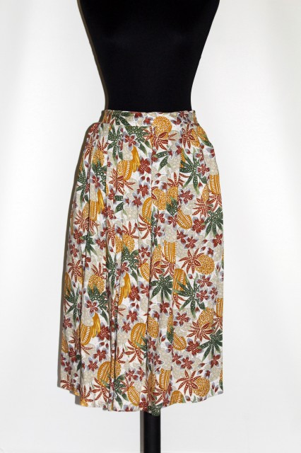Fusta retro print ananas anii '80