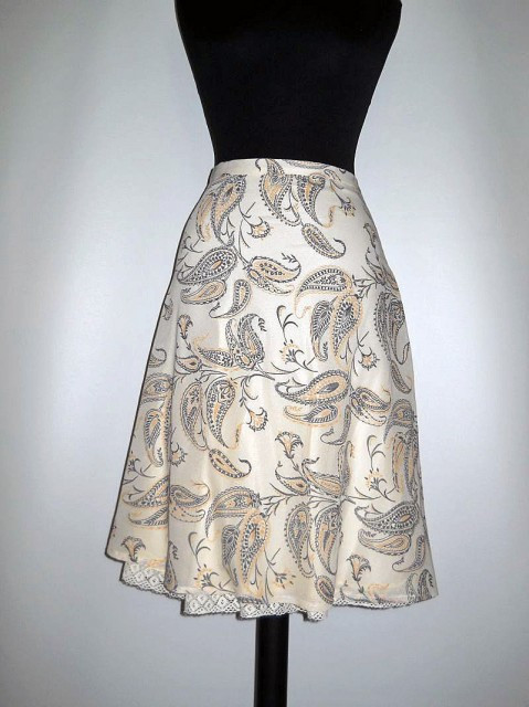 Fusta vintage print paisley anii '70