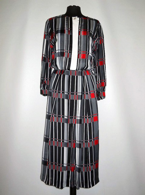 Rochie retro carouri "Fink Modell" anii '80
