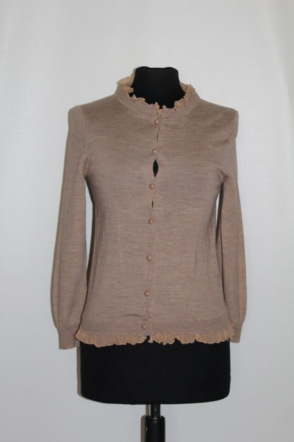 Cardigan bej volanase anii '90