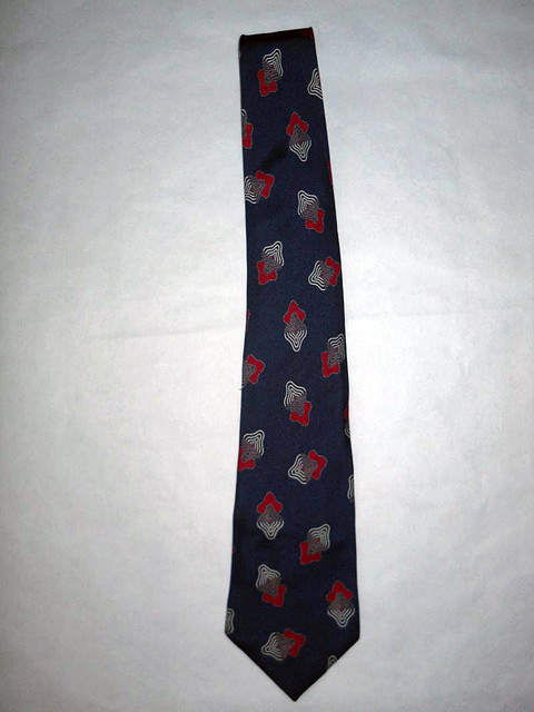 Cravata print geometric "Pierre Cardin" anii '70