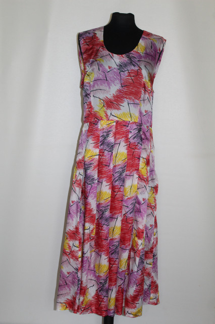 Rochie vintage print grafic multicolor – vibe retro anii ’70 - Img 1