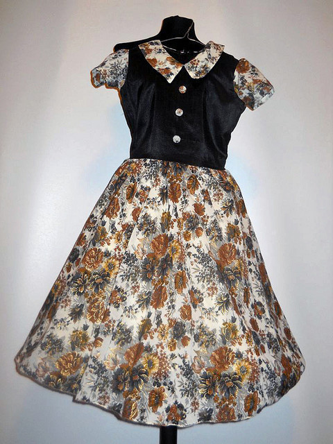 Rochie vintage print pictat anii '60
