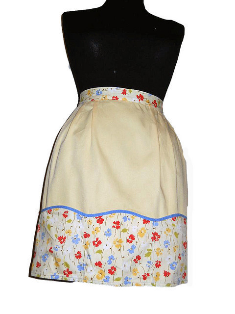 Sortulet vintage galben cu flori anii '60