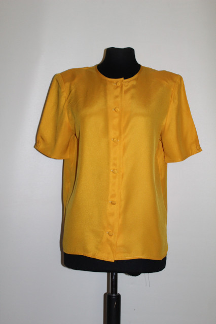 Bluză galbenă Pierre Balmain anii 80