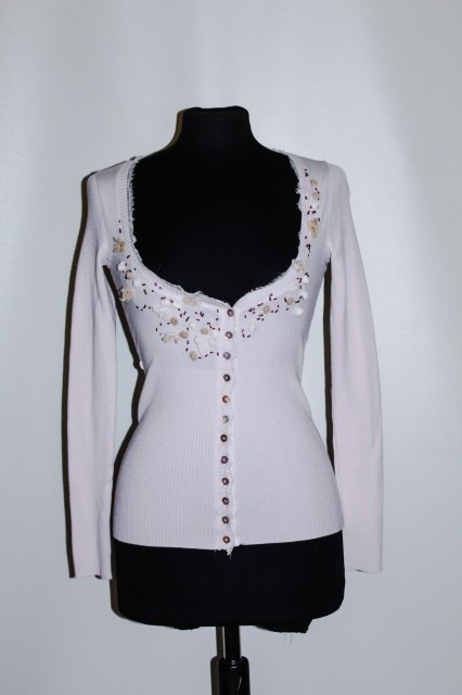 Cardigan broderie florala anii '90